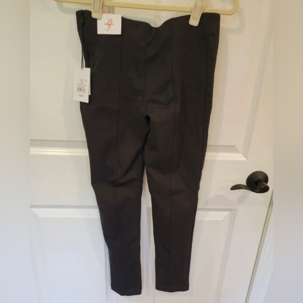 THE NINES by HATCH Black High Rise Straight Skinny Leg Dress Pants XS